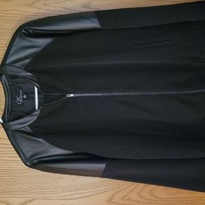 Worn only once. Black lined woman Bomber Style Jacket.
